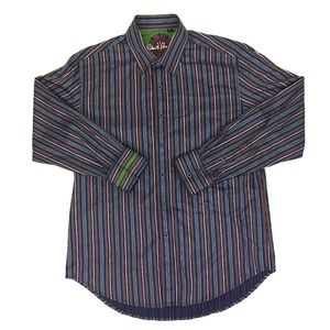Robert Graham Striped Long Sleeve Shirt Flip Cuff